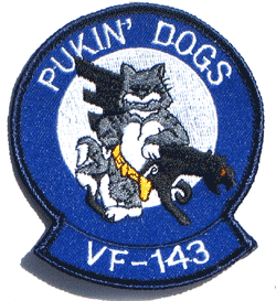 VF-143 Pukin' Dogs/cap size - Military Patches and Pins