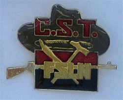 C.S.T. FSLN Nicaragua Pin w/pin backing - Military Patches and Pins