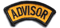 Advisor Tab Gold & Black - Military Patches and Pins