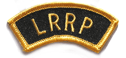 LRRP Tab Gold & Black - Military Patches and Pins
