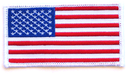 US Flag/White - Military Patches and Pins