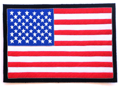 US Flag/Bullion  10 1/2" x 7 1/4" - Military Patches and Pins