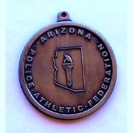 AZ Police Ath. Fed. Medal/Silver - Military Patches and Pins