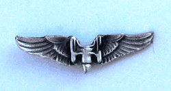 Aerial Gunner 1 1/2&quot; Silver w/1 clutch - Military Patches and Pins