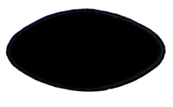 Black Felt Oval for SOF pins - Military Patches and Pins