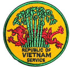 Republic of Vietnam Service/3 1/4"/ Color - Military Patches and Pins