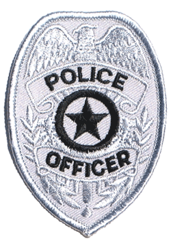 Police Officer/Black &amp; Gray - Military Patches and Pins