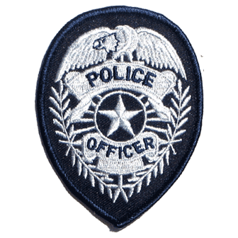 Police Officer/Silver & Navy - Military Patches and Pins