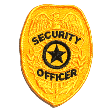 Security Officer/Black & Gold - Military Patches and Pins