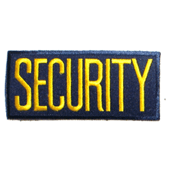 Security Gold & Navy - Military Patches and Pins