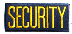 Security Gold &amp; Navy - Military Patches and Pins