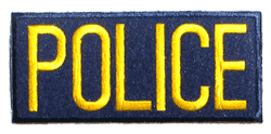 Police/Gold &amp; Navy - Military Patches and Pins