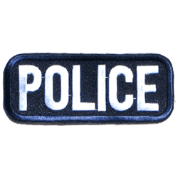 Police/Silver & Navy - Military Patches and Pins