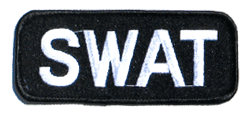 Swat/Silver &amp; Black - Military Patches and Pins