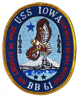 USS Iowa BB-61 - Military Patches and Pins