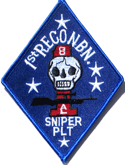 1st Recon Bn Sniper - Military Patches and Pins