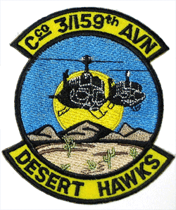 Cco 3/159th AVN Desert Hawks - Military Patches and Pins