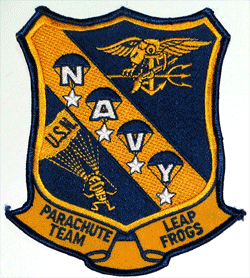 USN Leap Frogs - 4 3/4&quot; - Military Patches and Pins