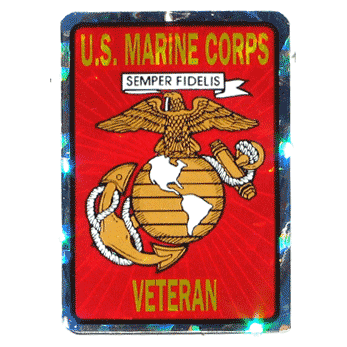 USMC Veteran Decal - Military Patches and Pins