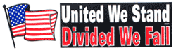 United We Stand Bumper Sticker - Military Patches and Pins