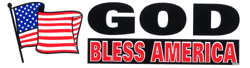 God Bless America Bumper Sticker - Military Patches and Pins