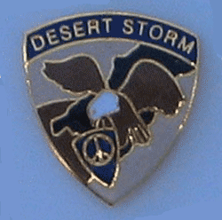 Desert Storm Pin Cloisonne - Military Patches and Pins