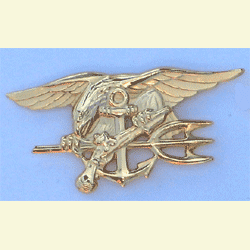 US Navy Seal Badge 2 3/4" w/3 clutches - Military Patches and Pins