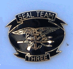 Navy Seal Pin Team 3 w/1 clutch - Military Patches and Pins