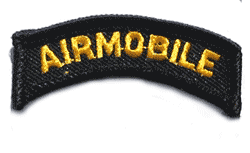 Airmobile Tab Black &amp; Gold - Military Patches and Pins