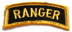 Ranger Tab Gold &amp; Black - Military Patches and Pins