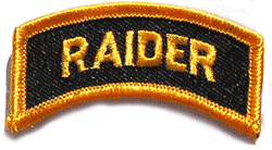 Raider Tab Gold &amp; Black - Military Patches and Pins