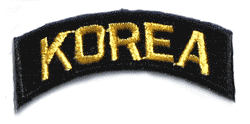 Korea Tab Yellow &amp; Black - Military Patches and Pins