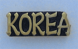 Korea Pin w/1 clutch - Military Patches and Pins