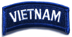 Vietnam Tab White &amp; Blue - Military Patches and Pins