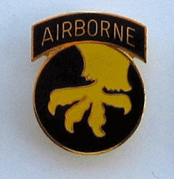 17th Airborne Division Pin w/2 clutches - Military Patches and Pins
