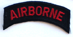 Airborne Tab Red &amp; Black - Military Patches and Pins