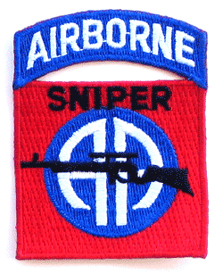 82nd Airborne Sniper w/Tab - Military Patches and Pins