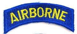 Airborne Tab Yellow &amp; Blue - Military Patches and Pins
