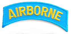 Airborne Tab Yellow &amp; Teal - Military Patches and Pins