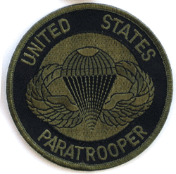 US Paratrooper Sub'd. - Military Patches and Pins