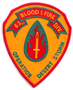 63rd Division Blood &amp; Fire - Military Patches and Pins