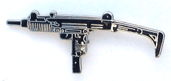 UZI SMG Pin w/2 clutches - Military Patches and Pins