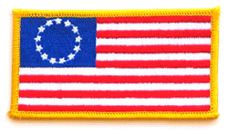 Betsy Ross Flag 3 3/4&quot; x 2&quot; - Military Patches and Pins