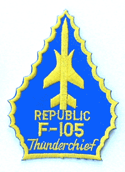 F-105 Thunderchief Yellow &amp; Lt. Blue - Military Patches and Pins