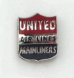 United Airlines Mainliners w/1 clutch tie tack - Military Patches and Pins