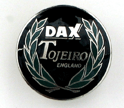 DAX Tojeiro Car Badge w /1 1/2&quot; Screw &amp; Washer - Military Patches and Pins