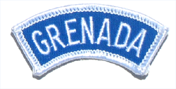 Grenada Tab White &amp; Blue - Military Patches and Pins