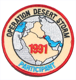 Operation Desert Storm Participant - Military Patches and Pins