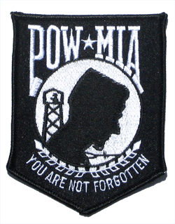 POW-MIA Black &amp; White - Military Patches and Pins