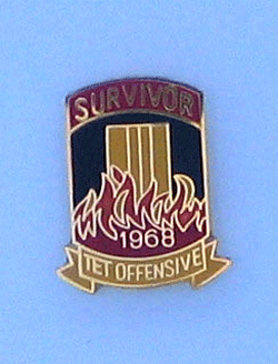 TET Survivor Pin w/1 clutch - Military Patches and Pins